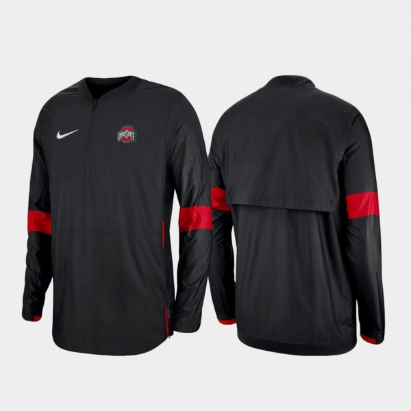 Ohio State Buckeyes Men's Black Quarter-Zip 2019 Coaches Sideline College Football Jacket 2404UNMS6